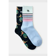 RIP CURL - Calcetines ART CREW Hombre Verde