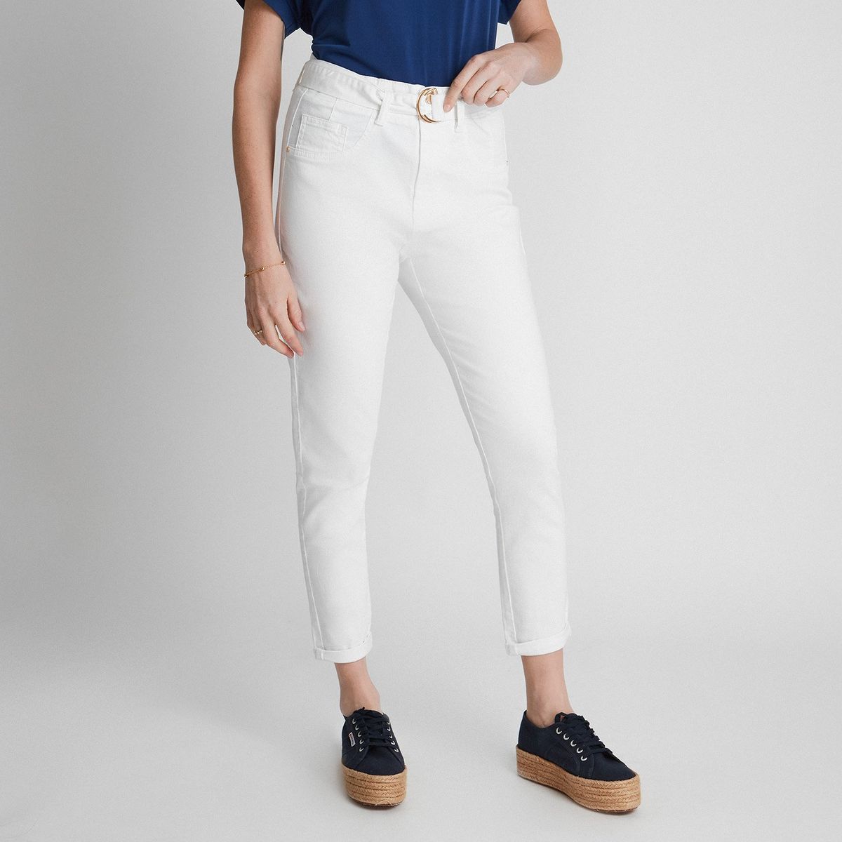 LORENZO DI PONTTI - Pantalón Slim Con Cinturón LORENZO DI PONTTI