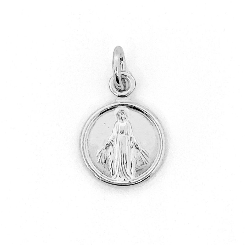 ANDREA COGGIOLA JOYAS - Colgante Medalla Virgen de los Rayos 12mm Plata Fina 925