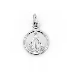 COGGIOLA - Colgante Medalla Virgen de los Rayos 12mm Plata Fina 925