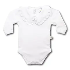 PEQUEÑA GRACIA - Bodys Paz Blanco Liso 100 Algodón Pima