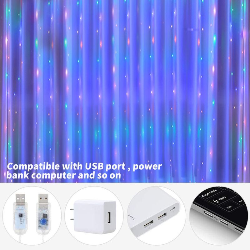 GENERICO - Cortina De Luces Luces Decorativas Guirnaldas Led Cortinaled