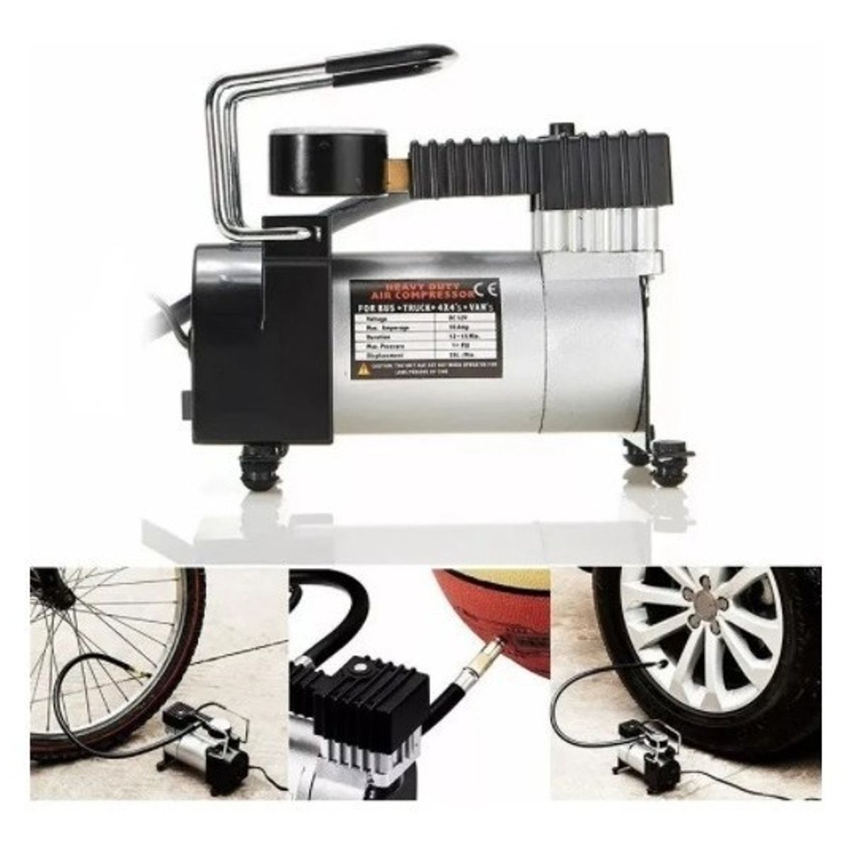 GENERICO - Compresor Aire Inflador Portátil Automóvil 12v 100psi