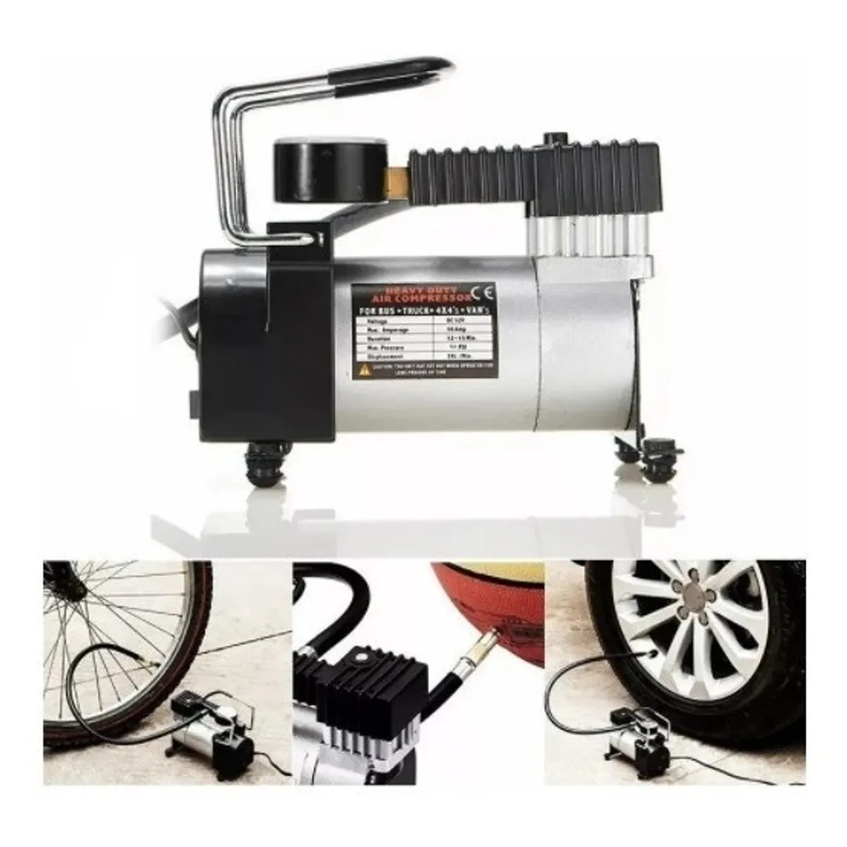 GENERICO - Compresor Aire Inflador Portátil Automóvil 12v 100psi