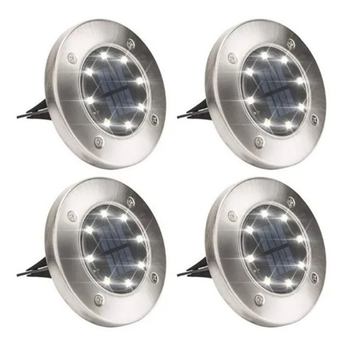 GENERICO - Faroles X4 Luz Led Solar Con Estaca Exterior Jardin