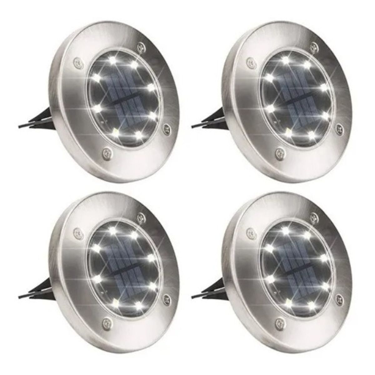 GENERICO - Faroles X4 Luz Led Solar Con Estaca Exterior Jardin