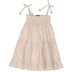 HUSH PUPPIES - Vestido Niña Smock Beige
