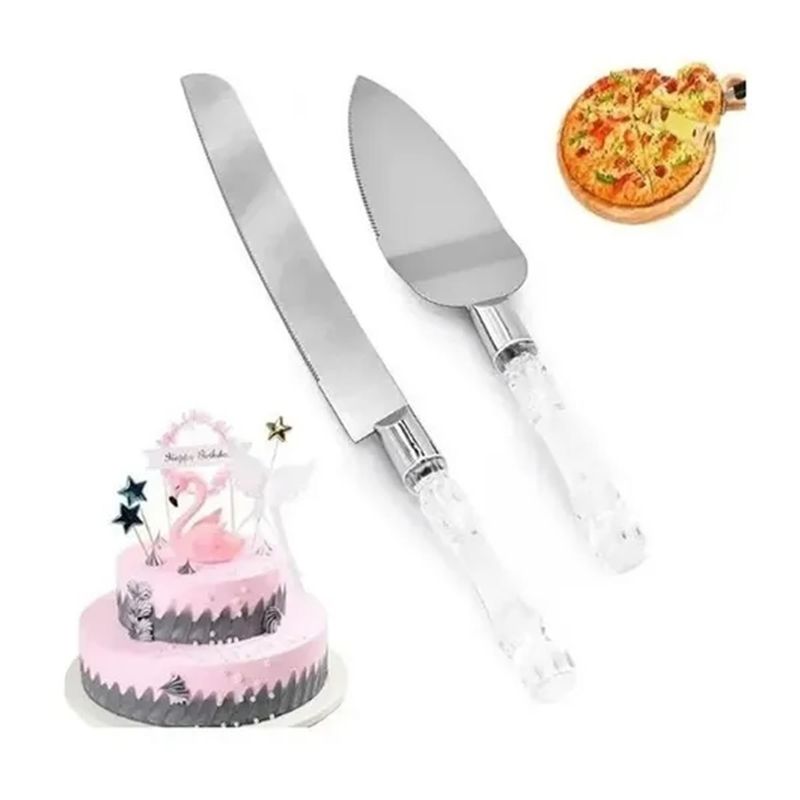 FELIZ - Pack 2 Piezas Cortador Pizza Y Espatula Para Servir Torta