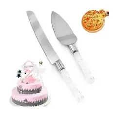 FELIZ - Pack 2 Piezas Cortador Pizza Y Espatula Para Servir Torta