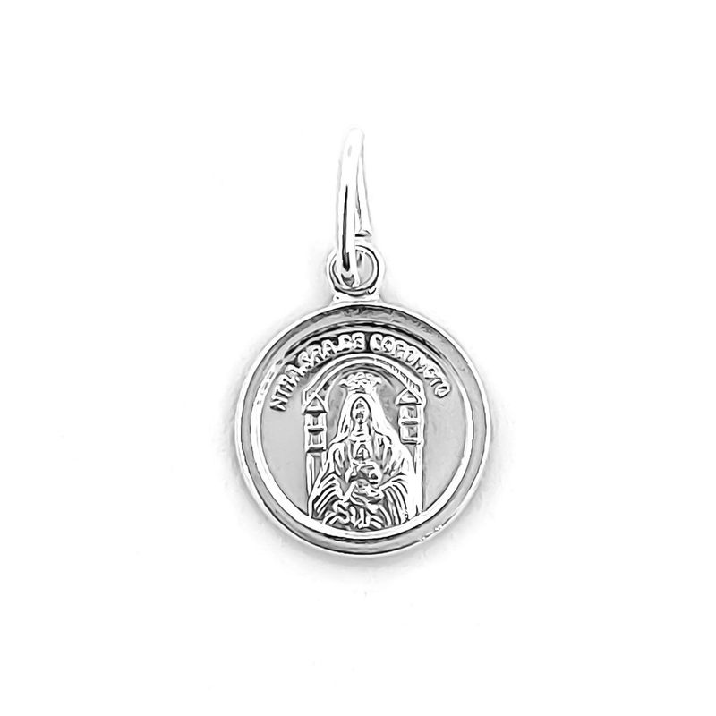 ANDREA COGGIOLA JOYAS - Colgante Medalla Virgen de Coromoto 10mm Plata Fina 925