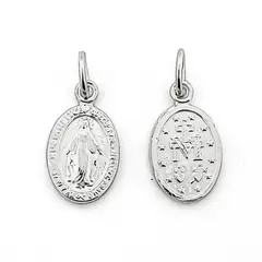 ANDREA COGGIOLA JOYAS - Colgante Medalla Virgen de los Rayos 9mm Plata Fina 925