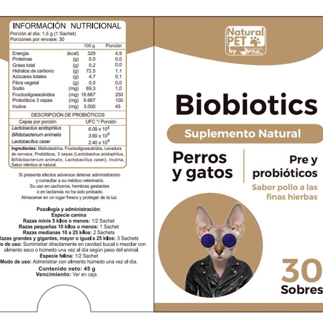FARMANATIVA - Biobiotics Perro y Gato Natural Pet By FNl