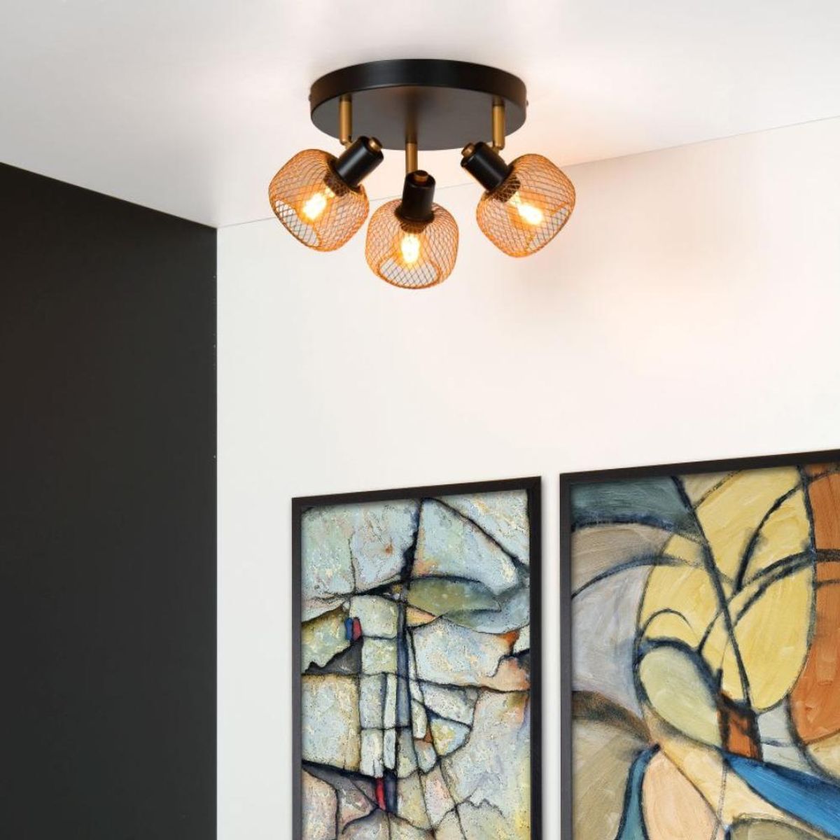 BOSCO - LAMPARA DE TECHO DIRECCIONAL MAREN DORADO 3xE14 BOSCO