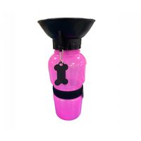 Dispensador Agua Botella Paseo Viaje Para Perro Mascota Rosa