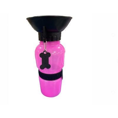 Imagen 2 del producto Dispensador Agua Botella Paseo Viaje Para Perro Mascota Rosa