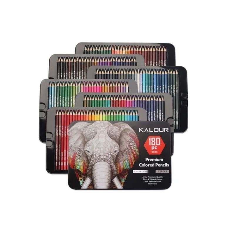 ESHOPANGIE - Set 180 Lapices  Arte Profesional Dibujo Caja Metálica