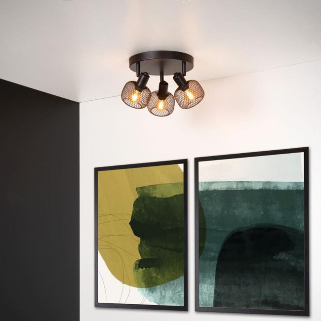 BOSCO - LAMPARA DE TECHO DIRECCIONAL MAREN NEGRO 3xE14 BOSCO