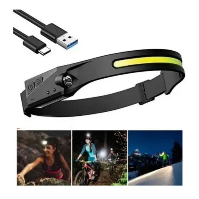 GENERICO - Linterna Led Cintillo Con Sensor Montado En La Cabeza
