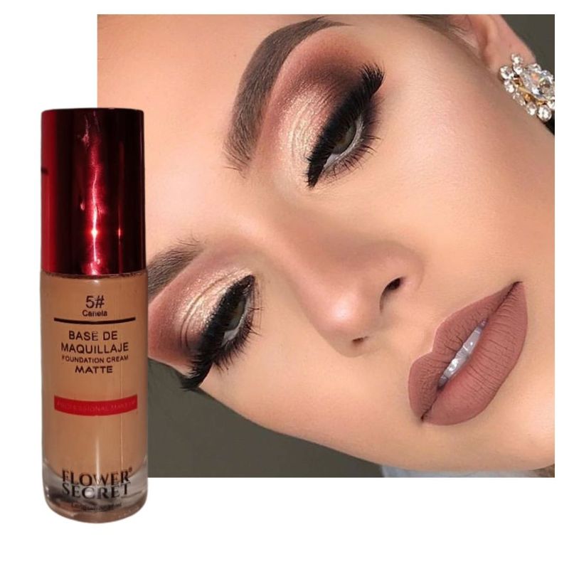 FLOWER SECRET - Base profesional de larga duracion efecto matte