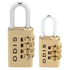 ODIS - Pack 2 Candados Combinación 3 y 4 Diales Maleta Casillero