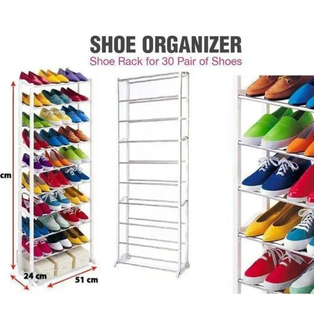 GENERICO - Organizador De Zapatos 30 Pares Fácil Ensamblado