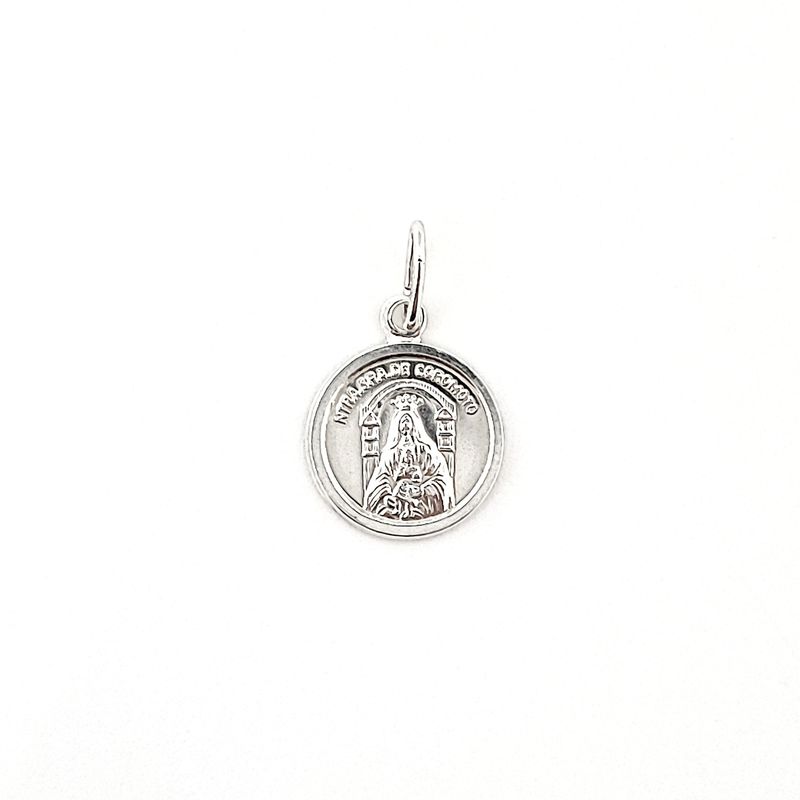 ANDREA COGGIOLA JOYAS - Colgante Medalla Virgen De Coromoto 12mm Plata Fina 925.