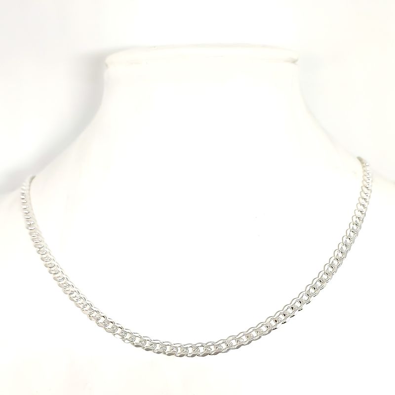ANDREA COGGIOLA JOYAS - Cadena Grumet Mediana 60cm Plata Fina 925.