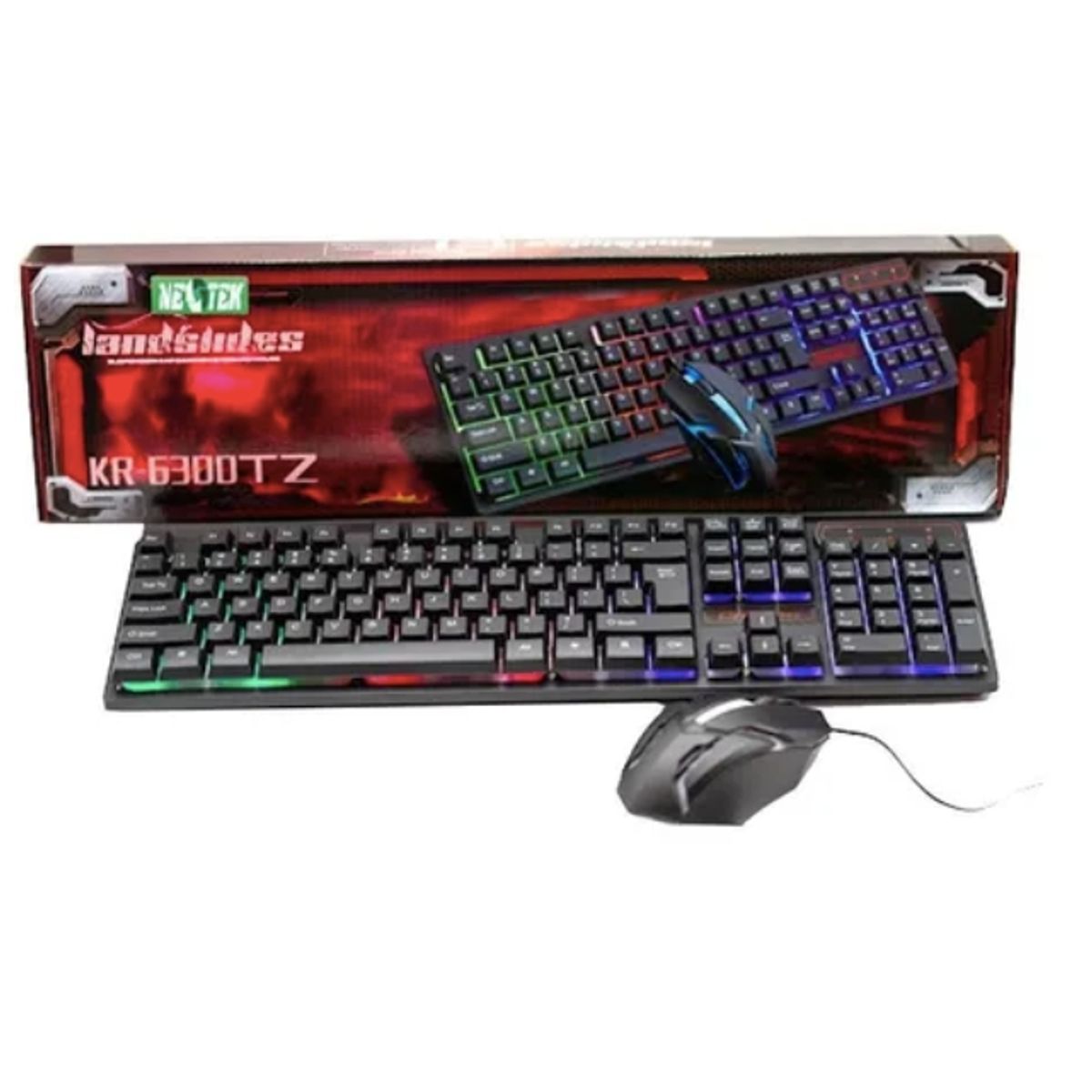 GENERICO - MOUSE Y TECLADO CABLE USB GAMER RETROILUMINADO