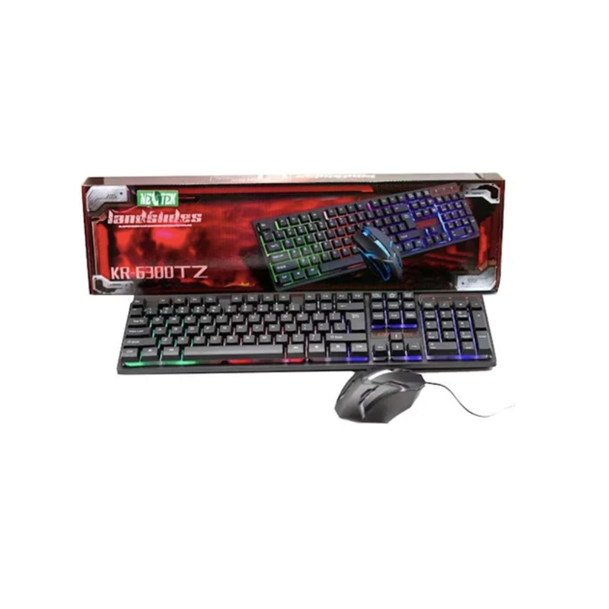 GENERICO - MOUSE Y TECLADO CABLE USB GAMER RETROILUMINADO