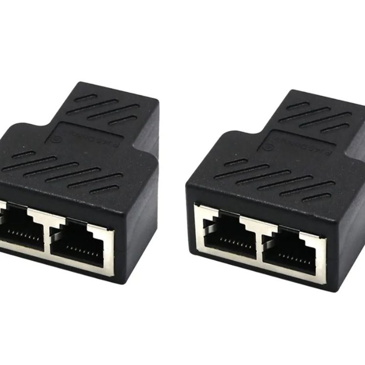 GENERICO - Aaptador RJ45 1 A 2 Para Dos PC Metal