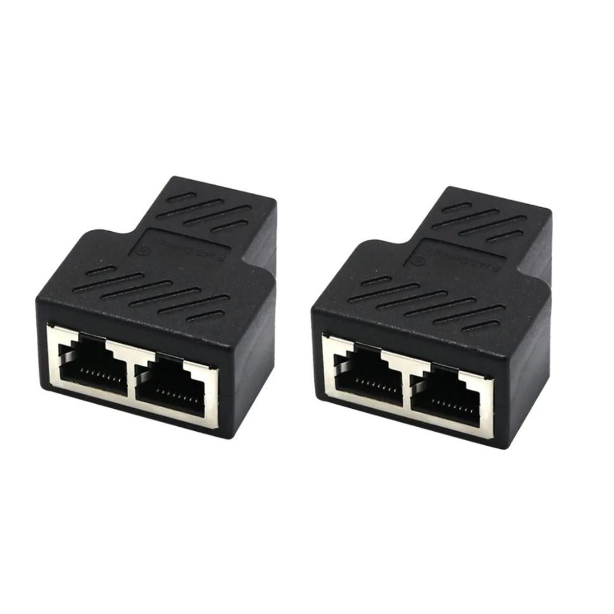 GENERICO - Aaptador RJ45 1 A 2 Para Dos PC Metal