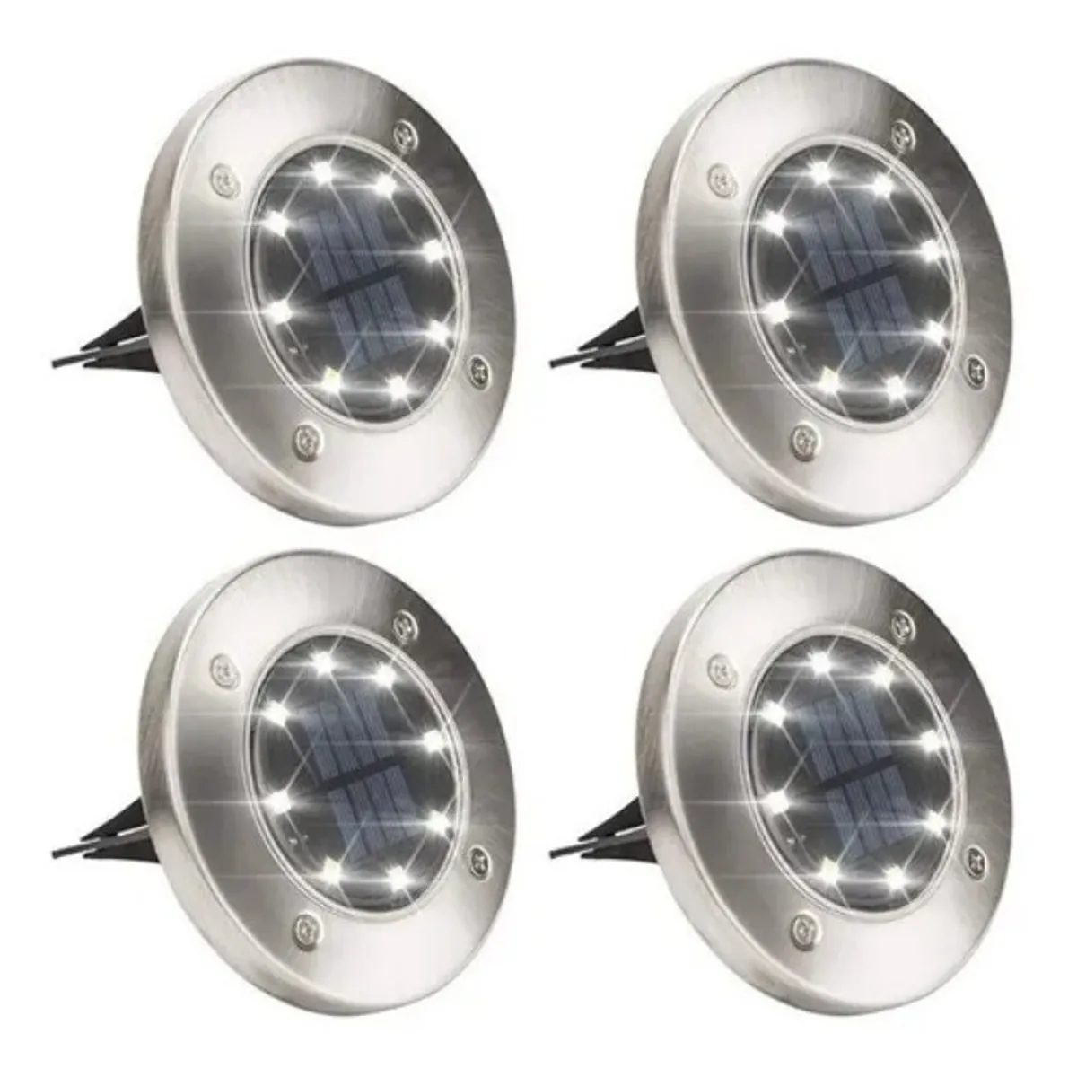 GENERICO - Faroles X4 Luz Led Solar Con Estaca Exterior Jardin