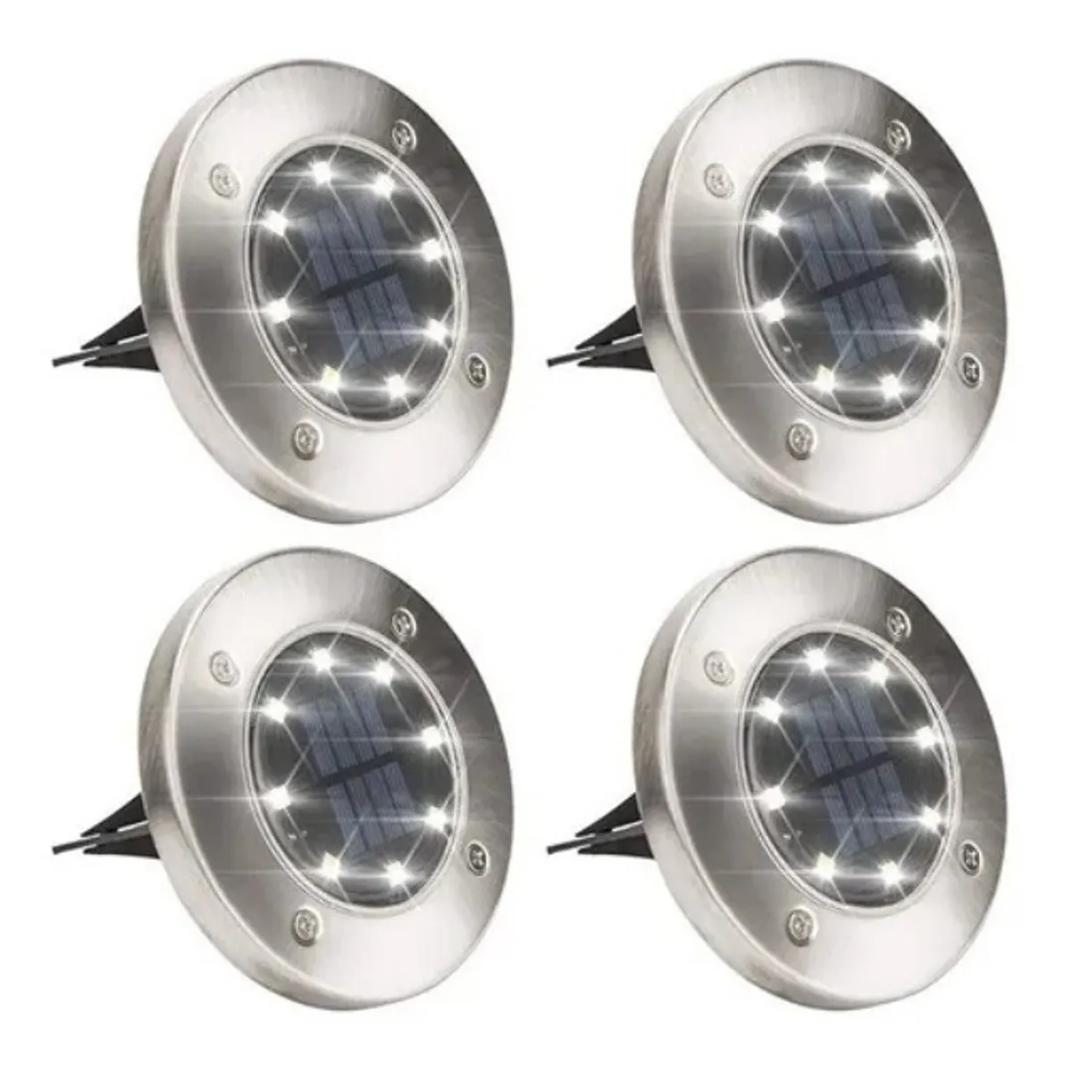GENERICO - Faroles X4 Luz Led Solar Con Estaca Exterior Jardin