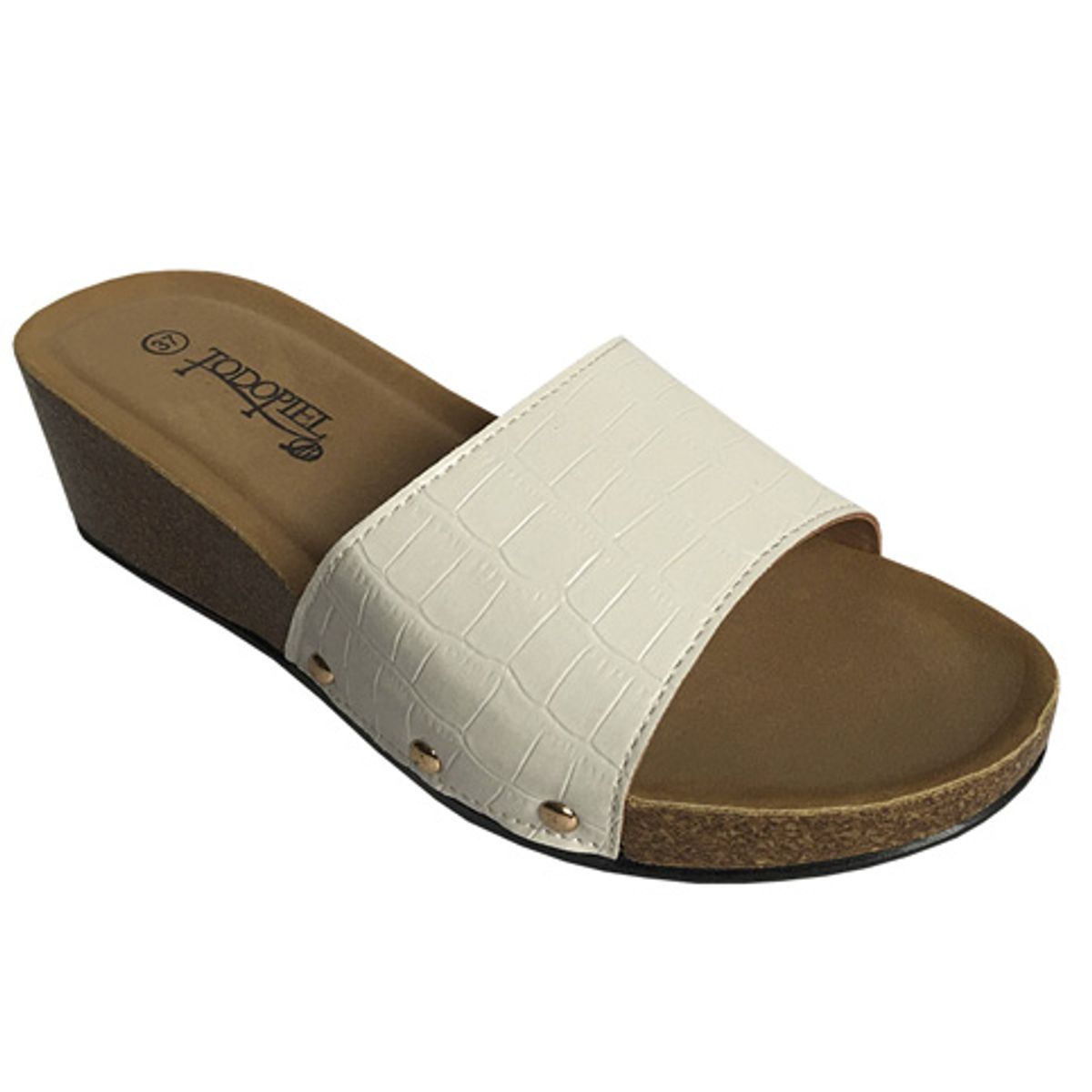 TODOPIEL - Sandalia Mujer Blanco Todopiel