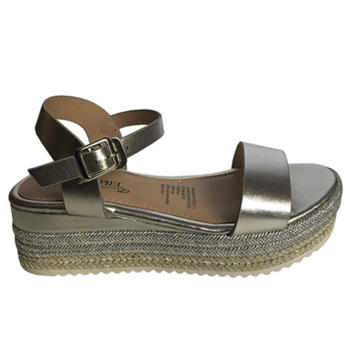 TODOPIEL - Sandalia Mujer Plateado Todopiel