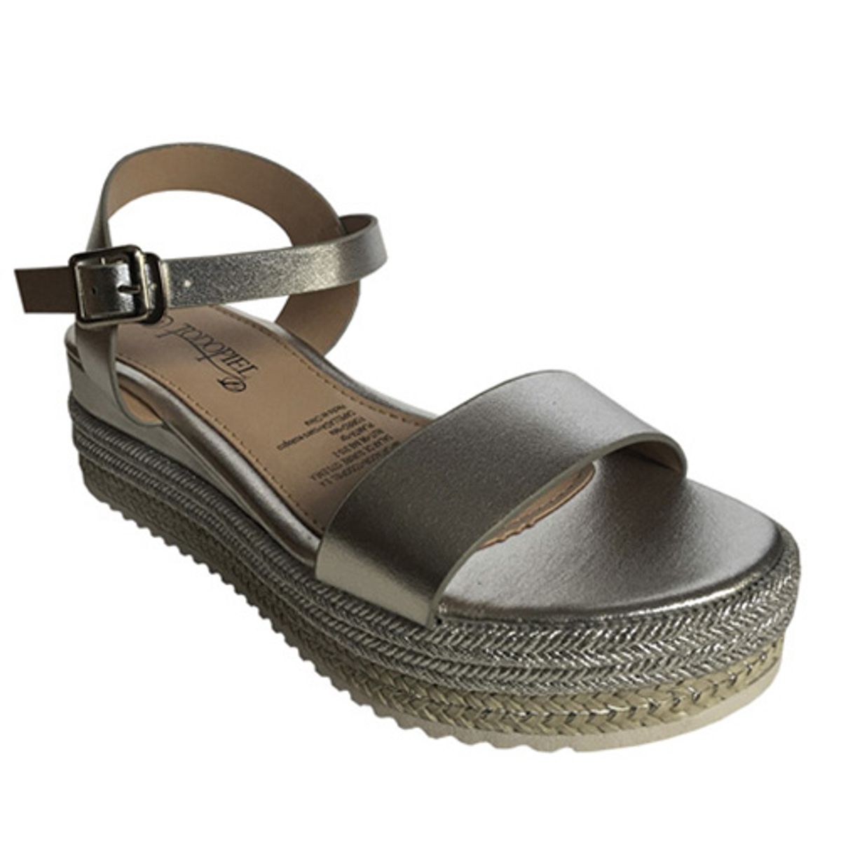 TODOPIEL - Sandalia Mujer Plateado Todopiel