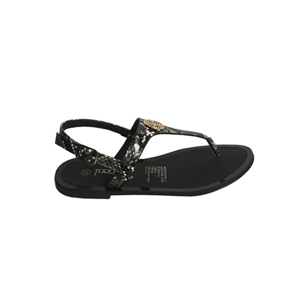 TODOPIEL - Sandalia Mujer Negro Todopiel