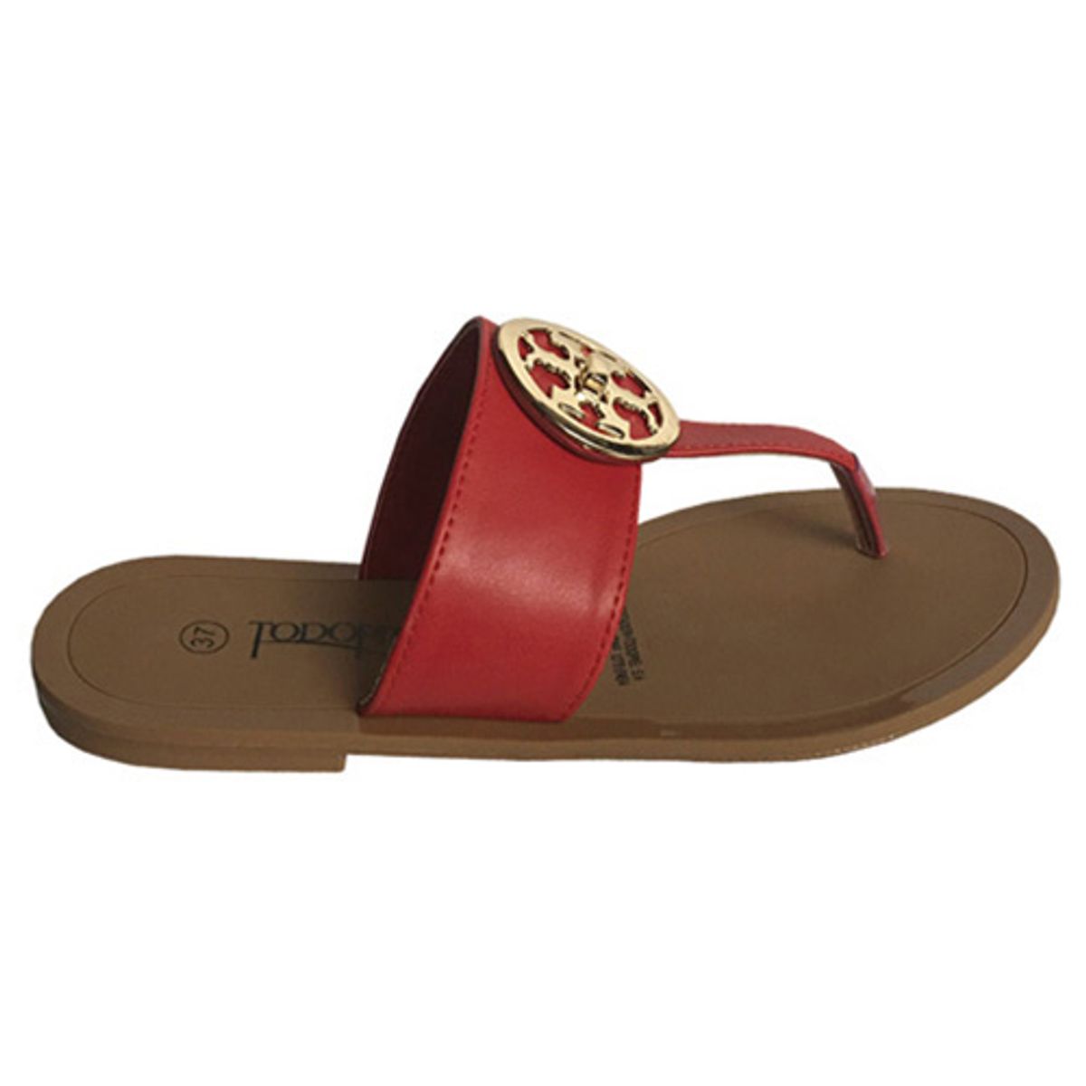 TODOPIEL - Sandalia Mujer Rojo Todopiel.
