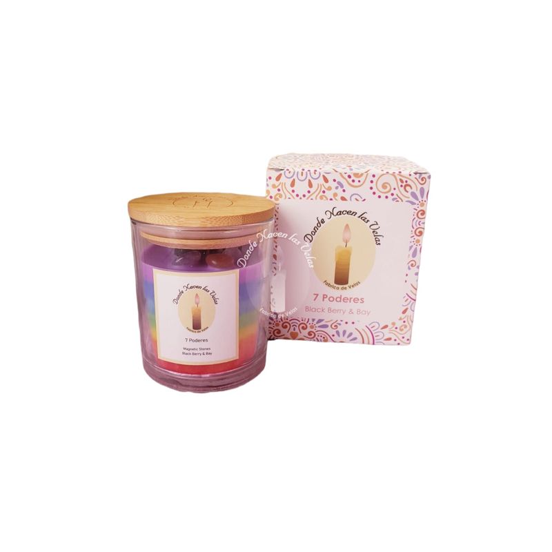 GENERICO - Velas Aromáticas 7 Poderes Con Cuarzos