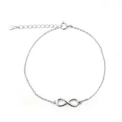 COGGIOLA - Pulsera Infinito Eslabón Plata Fina 925