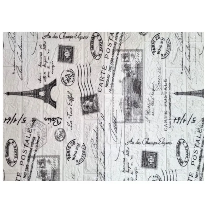 GENERICO - Pack 10 Lamina Mural Papel Autoadhesivo 3d Ladrillo