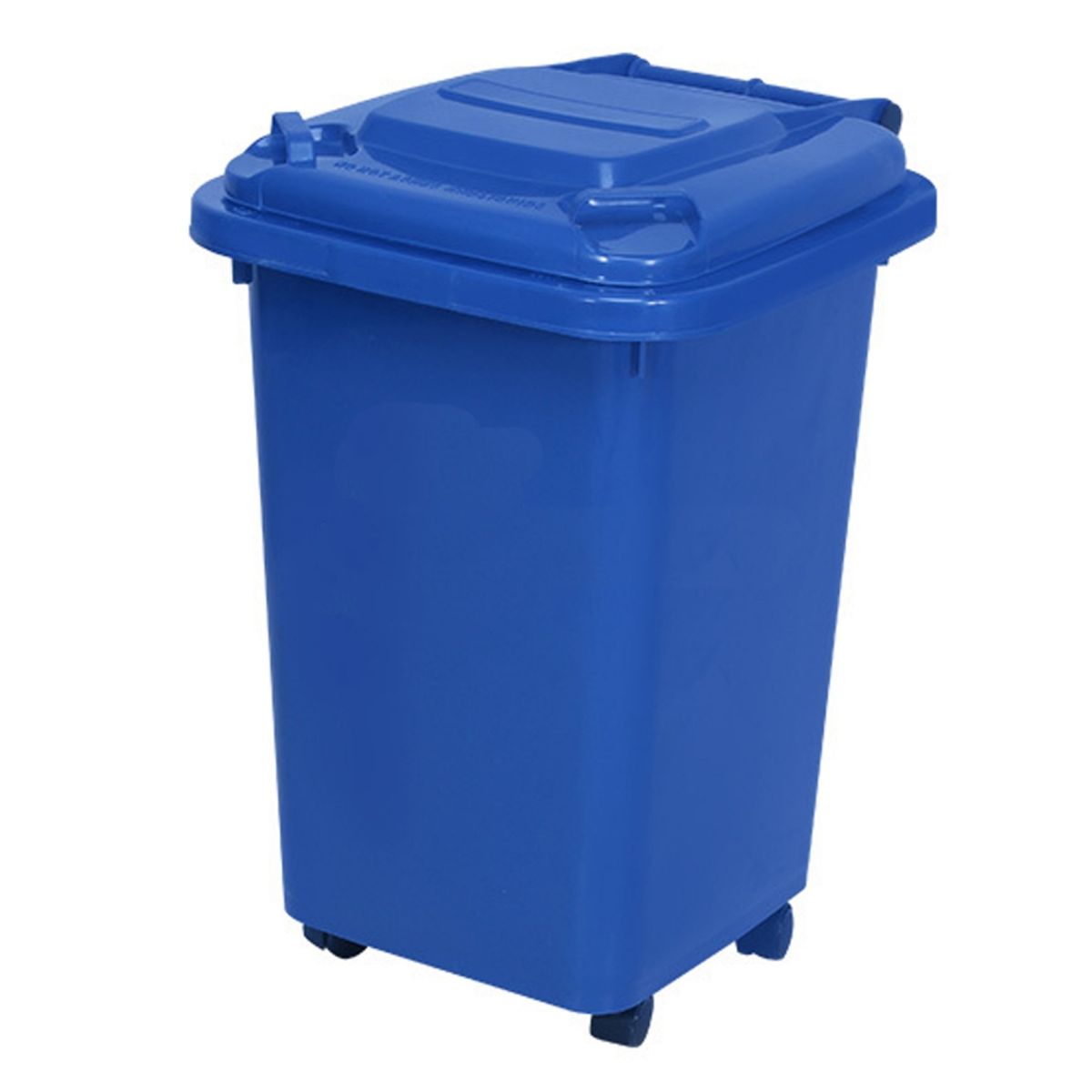 GENERICO - Basurero Contenedor De Basura 50 Litros Con Ruedas - Azul