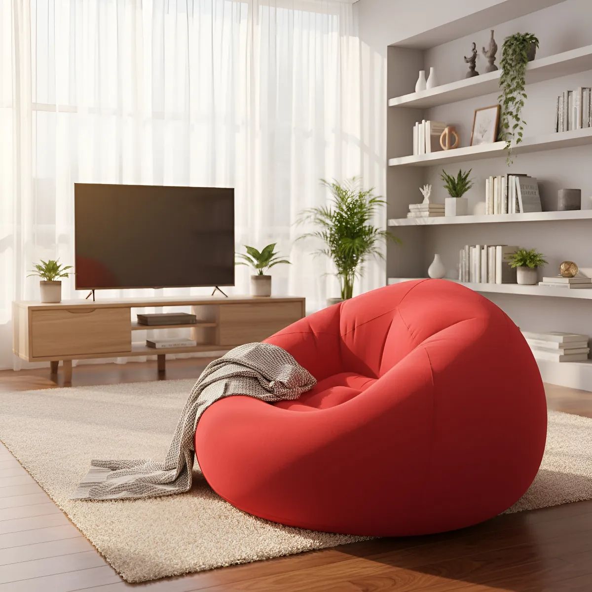 GENERICO - Sillon Inflable Puff Tumbona Reposapiés Integrado Sofa Inflable Portatil Para Descanso FIGOIMPORT