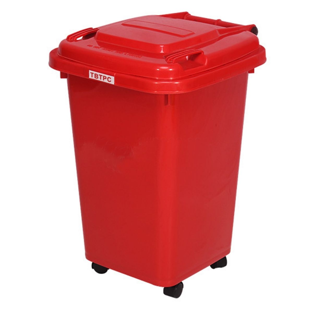 GENERICO - Basurero Contenedor De Basura 50 Litros Con Ruedas - Rojo