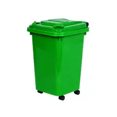 GENERICO - Basurero Contenedor De Basura 50 Litros Con Ruedas - Verde