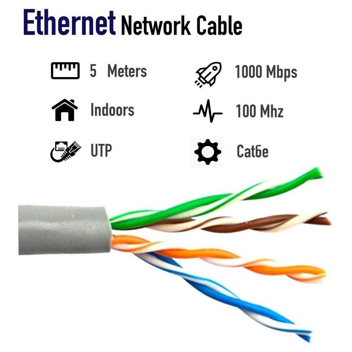 DM - CABLE LAN 5 MTS CAT6