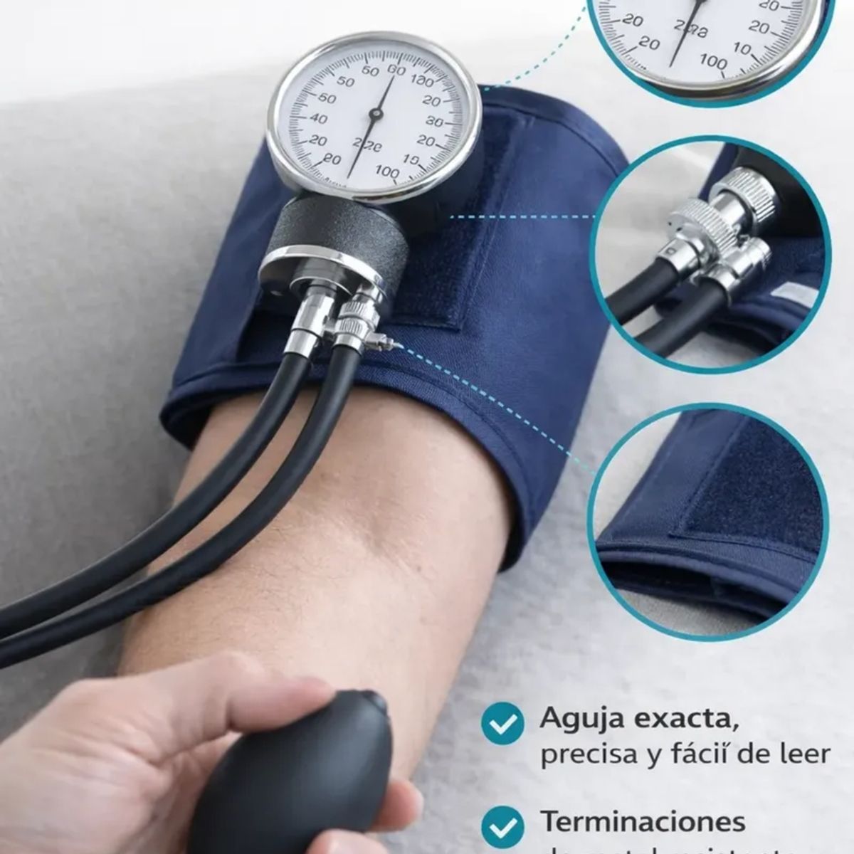 GENERICO - Toma Presion Aneroide Esfigmomanometro Manual Profesional Medico Salud Estetoscopio Pro FIGOIMPORT