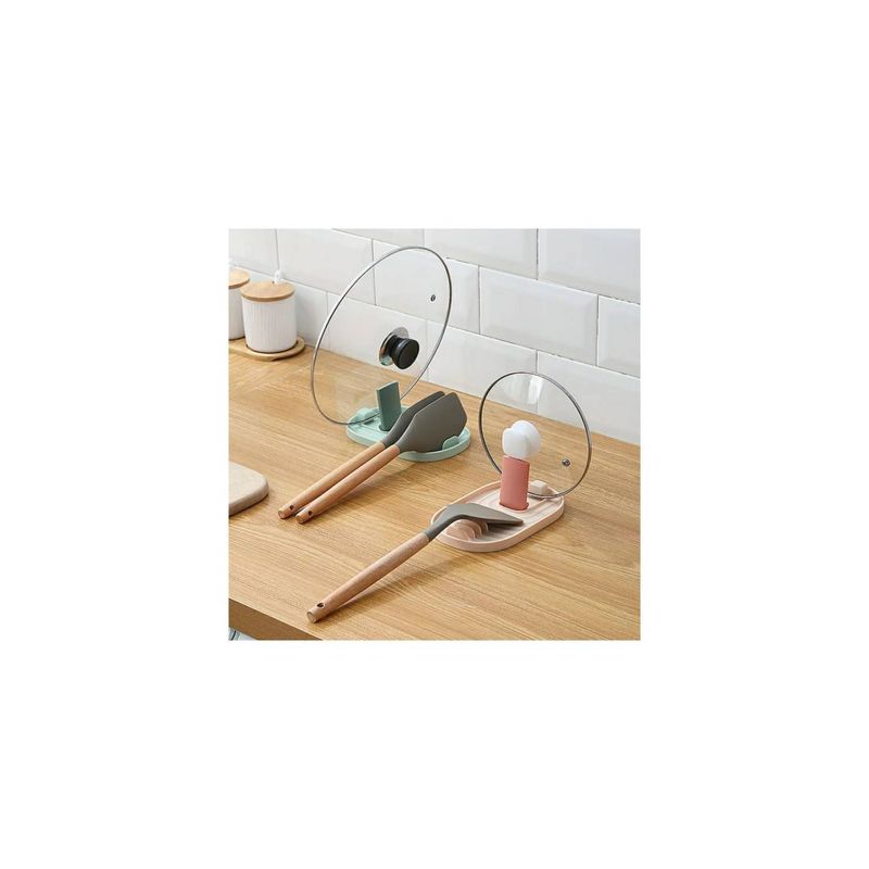 UNIVERSAL - Base de cocina para tapas de ollas multinacional espátula estantes