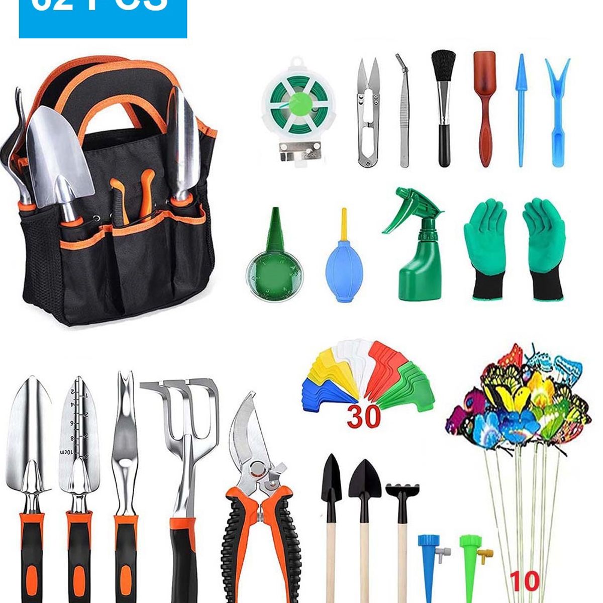 GENERICO - Set 62 Pcs Jardinería Pro De Todo Tipo - Suculentas - Jardín