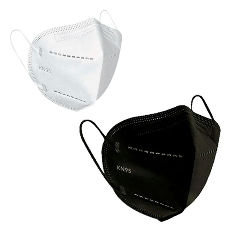 GENERICO - Mascarilla K N95 Certificadas Pack 100 Unidades (blanco y negro)